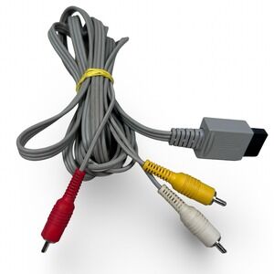 Nintendo RVL-009 AV OEM Composite Cable Gray for Wii and Wii U OEM Original